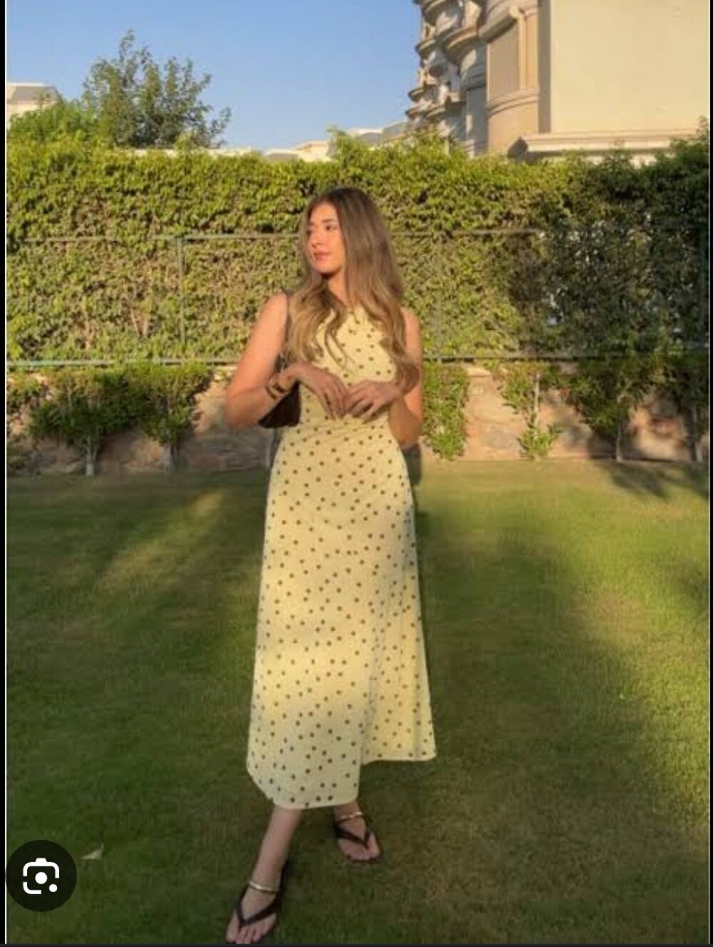 ZARA FLOWY POLKA DOT DRESS YELLOW NWT - Picture 4 of 11